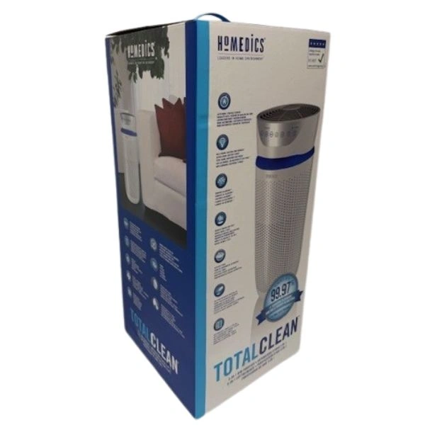 Purificador de aire HoMedics nuevo en caja original, procedente de excedente de inventario.