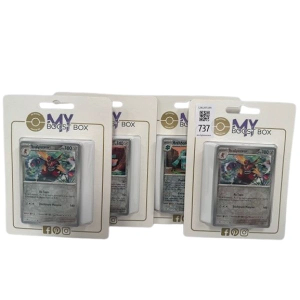 Blísters de cartas Pokémon sin abrir, en su embalaje original, procedentes de stock no comercializado.