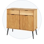 Aparador de madera con cajones y puertas, de segunda mano