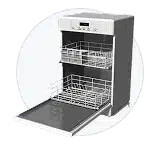 Lavavajillas de libre instalación como ejemplo de los lavavajillas que salen a subasta.