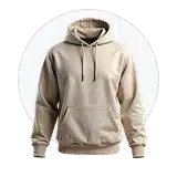 Sudadera con capucha beige como ejemplo de ropa deportiva.