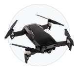 Dron con hélices, ejemplo de drones en subastas online de tecnología.