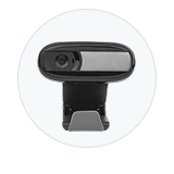 Webcam, ejemplo de periféricos disponibles en subastas online de tecnología.