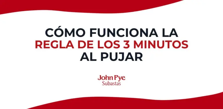 Regla de los 3 minutos en subastas online: cómo una puja final amplía el cierre de un lote en John Pye