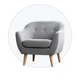 Sillón en subasta online con diseño funcional para casa, oficina o espacios de espera.