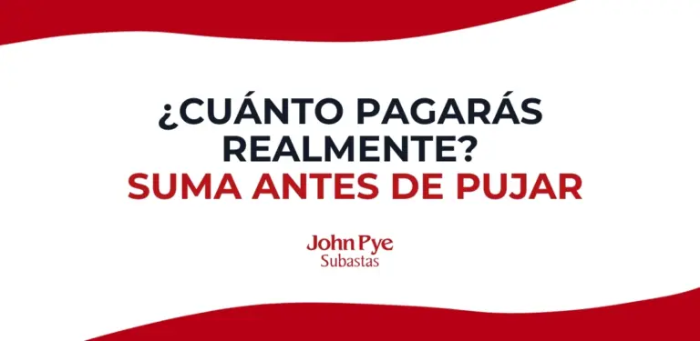 Coste total en una subasta online con puja, comisión, IVA y posibles gastos de entrega antes de participar