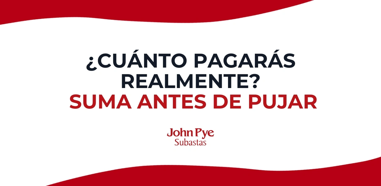 Coste total en una subasta online con puja, comisión, IVA y posibles gastos de entrega antes de participar